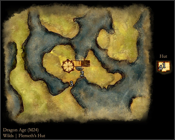 1 - Map M24: Flemeths Hut - Maps - Dragon Age: Origins - Game Guide and Walkthrough