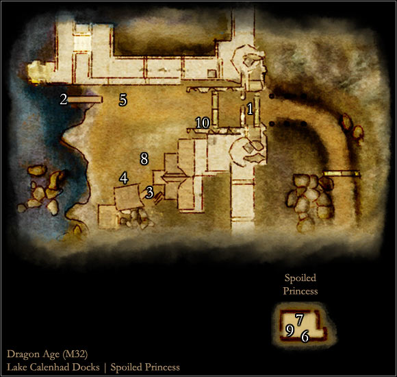 1 - Map M32: Lake Calenhad Docks - Maps - Dragon Age: Origins - Game Guide and Walkthrough