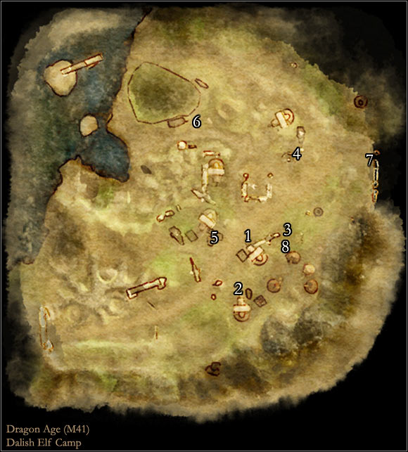 1 - Map M41: Dalish Elf Camp - Maps - Dragon Age: Origins - Game Guide and Walkthrough