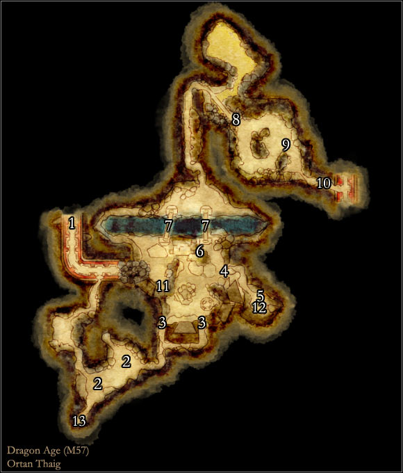 1 - Map M57: Ortan Thaig - Maps - Dragon Age: Origins - Game Guide and Walkthrough