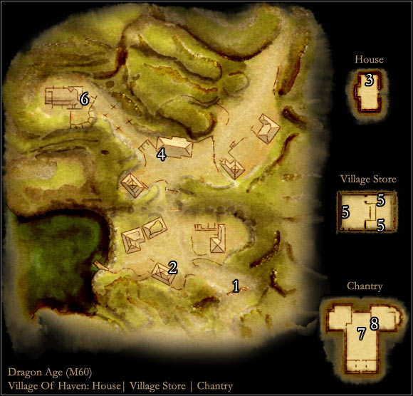 1 - Map M60: Village Of Haven - Maps - Dragon Age: Origins - Game Guide and Walkthrough