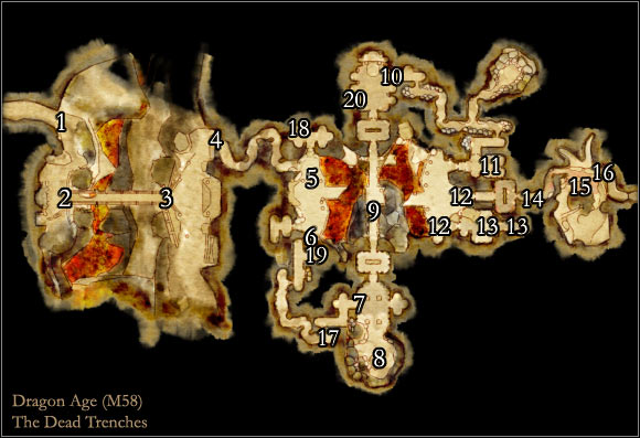 1 - Map M58: The Dead Trenches - Maps - Dragon Age: Origins - Game Guide and Walkthrough