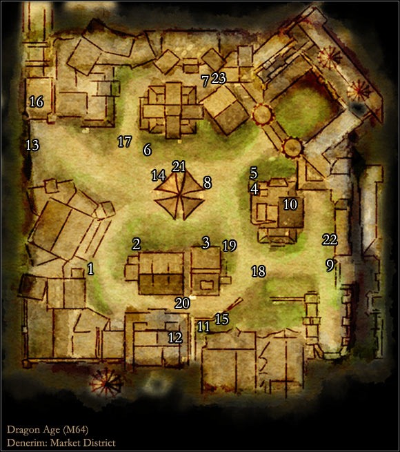 1 - Map M64: Market District - Maps - Dragon Age: Origins - Game Guide and Walkthrough
