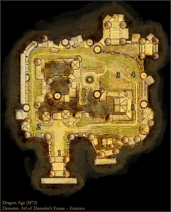 1 - Map M72: Arl Of Denerims Estate - Exterior - Maps - Dragon Age: Origins - Game Guide and Walkthrough