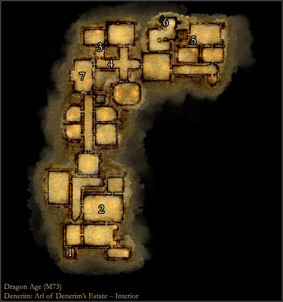 1 - Map M73: Arl Of Denerims Estate - Interior - Maps - Dragon Age: Origins - Game Guide and Walkthrough