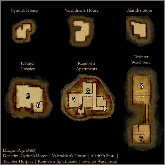 1 - Map M68: Elven Alienage - Other Locations - Maps - Dragon Age: Origins - Game Guide and Walkthrough