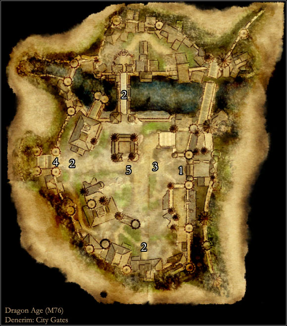 1 - Map M76: City Gates - Maps - Dragon Age: Origins - Game Guide and Walkthrough
