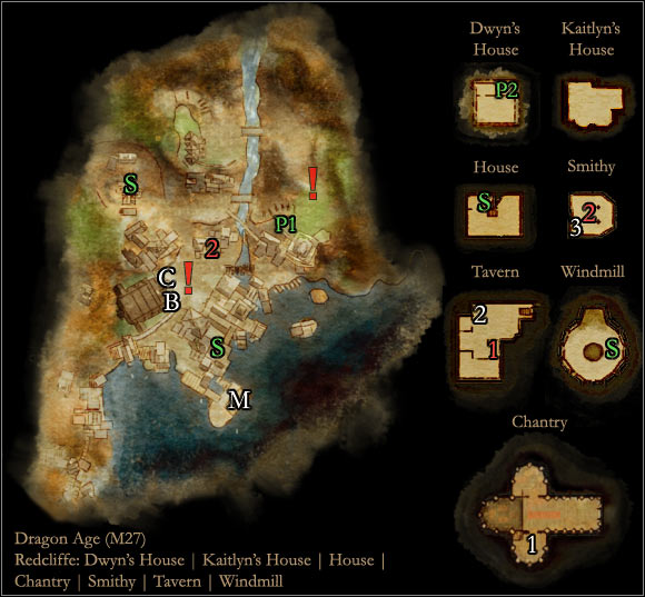1 - World Atlas - Maps - Main areas - Redcliffe - World Atlas - Maps - Main areas - Dragon Age: Origins - Game Guide and Walkthrough