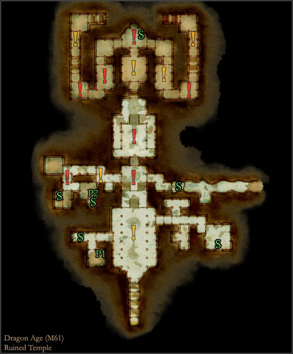 2 - World Atlas - Maps - Main areas - Ruined temple - World Atlas - Maps - Main areas - Dragon Age: Origins - Game Guide and Walkthrough