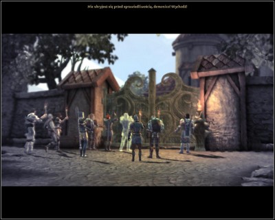 Before the gate you will have to make a very difficult decision - fight with peasants or the baroness. - Walkthrough - Main Quests part 1 - Walkthrough - Dragon Age: Origins - Awakening - Game Guide and Walkthrough