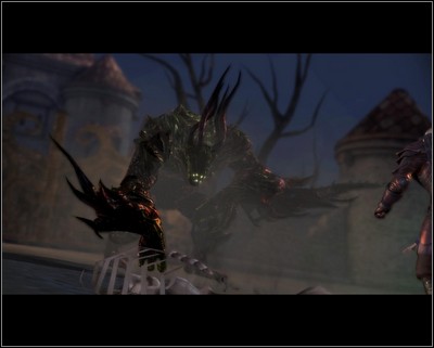 A monsters from the abyss will help the baroness in the battle. - Walkthrough - Main Quests part 1 - Walkthrough - Dragon Age: Origins - Awakening - Game Guide and Walkthrough