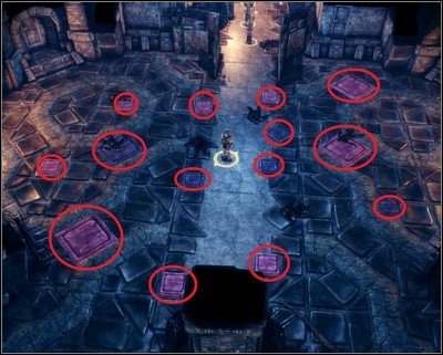 Trap chamber (they are marked with red). - Walkthrough - Main Quests part 1 - Walkthrough - Dragon Age: Origins - Awakening - Game Guide and Walkthrough