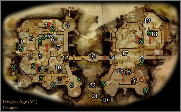 Map legend - Maps - Map M1 - Ostagar - Dragon Age: Origins - Return to Ostagar - Game Guide and Walkthrough