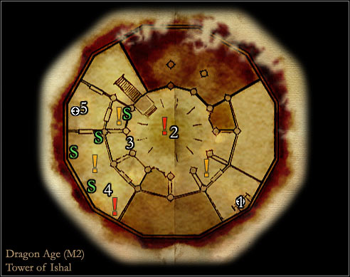 Map legend - Maps - Map M2 - Tower of Ishal - Dragon Age: Origins - Return to Ostagar - Game Guide and Walkthrough