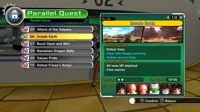 List of PQs - List of Parallel Quests - Parallel Quests (PQ) - Dragon Ball: Xenoverse - Game Guide and Walkthrough