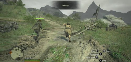 Leave the gate and take the road to the Encampment - Upon a Pawn - Act I - Dragons Dogma - Game Guide and Walkthrough