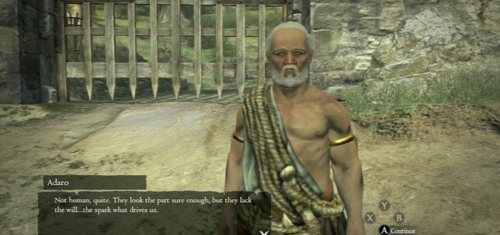 There, you will be stopped by Adaro, and also Rook will appear - the first Pawn - Upon a Pawn - Act I - Dragons Dogma - Game Guide and Walkthrough