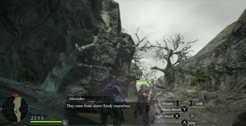 Further on you'll be attacked by Harpies living in the trees - Off With Its Head - Act I - Dragons Dogma - Game Guide and Walkthrough