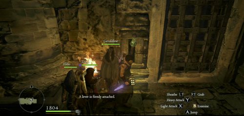 Attach the lever where it belongs at the gate and open it - Lure of the Abyss - Act I - Dragons Dogma - Game Guide and Walkthrough