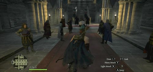 There, approach the ruler and listen to his speech - Come to Court - Act II - Dragons Dogma - Game Guide and Walkthrough