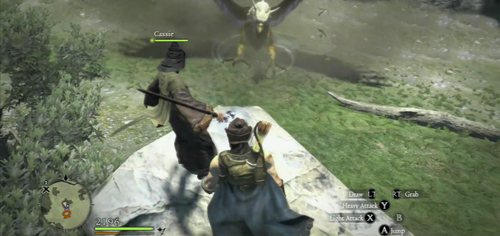 A Griffin will appear - fight it until it flies away (some information point out that the Griffin can be killed right then and there - but I couldn't do it during the tests I run for the purpose of this guide) - Griffins Bane - Act III - Dragons Dogma - Game Guide and Walkthrough