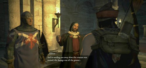 Having completed the previous quest, Aldous will have good news for you - you can have a private audience with the Duke - Reward and Responsibility - Act V - Dragons Dogma - Game Guide and Walkthrough