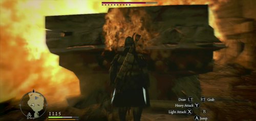 When sparkles and flames start showing in the beast's mouth, retreat behind the wall fragment - you'll be safe from the Fiery Breath - Dragon (Grigori) - Act VI - Dragons Dogma - Game Guide and Walkthrough