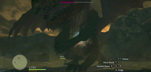 Sadly, the Dragon will quickly realize what you're doing - when it reaches its paw to get you, let go quickly - Dragon (Grigori) - Act VI - Dragons Dogma - Game Guide and Walkthrough