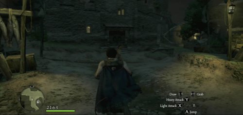The best way to catch him is to drive him towards the beach and wait at the crossroads (between the inn and the shop) - An Uninvited Guest - Act I - Dragons Dogma - Game Guide and Walkthrough