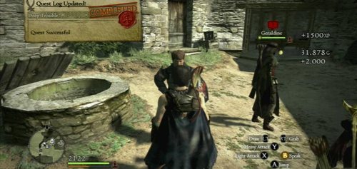 To complete the quest, though, use the tunnel back to the village and get out of the well - Deep Trouble - Act I - Dragons Dogma - Game Guide and Walkthrough