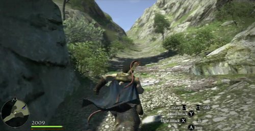 When climbing up the pass, watch out for Bandits - they can throw down rocks at you - Lost and Found - Act I - Dragons Dogma - Game Guide and Walkthrough