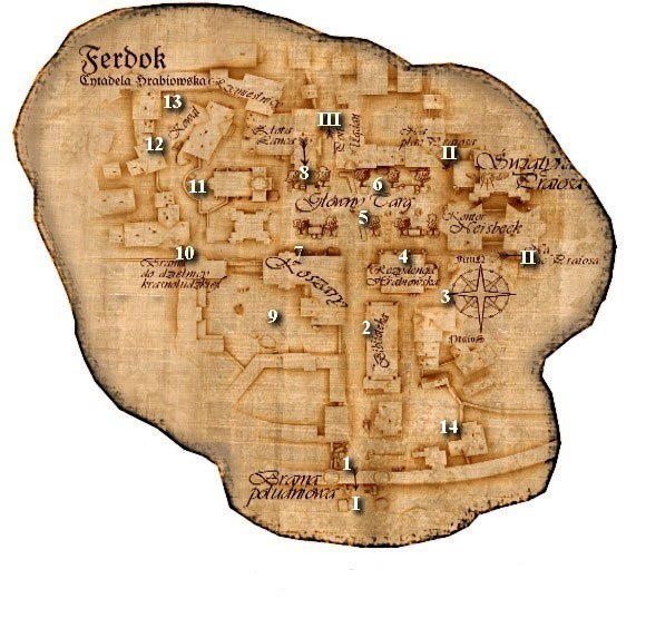 Exits - Chapter 3 - Maps: M5. Ferdok: Ducal Citadel - Chapter 3 - Drakensang: The Dark Eye - Game Guide and Walkthrough