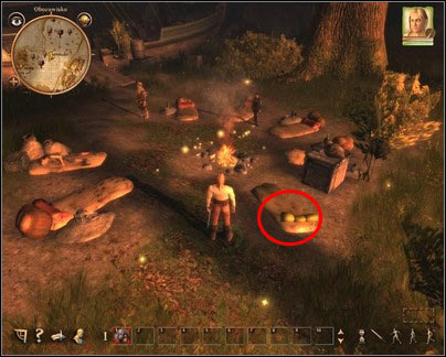 You can lie down and take some sleep - Encampment - Main quests - Drakensang: The River of Time - Game Guide and Walkthrough