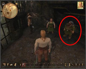 The entrance to the caves is situated right behind women - Nadoret - for Rogues - p. 1 - Main quests - Drakensang: The River of Time - Game Guide and Walkthrough