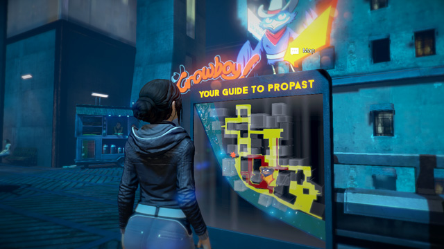 Crowboy encourages you to use the map whenever you meet him. - Bring lunch to your boyfriend - Chapter Two: Awakenings - Europolis - Dreamfall: Chapters - Game Guide and Walkthrough