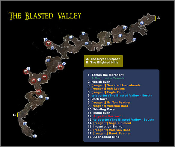 1 - The Blasted Valley - Maps - Dungeon Siege II: Broken World - Game Guide and Walkthrough