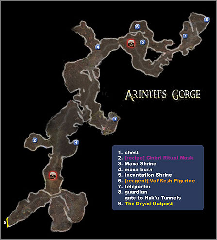 1 - Arinths Gorge - Maps - Dungeon Siege II: Broken World - Game Guide and Walkthrough