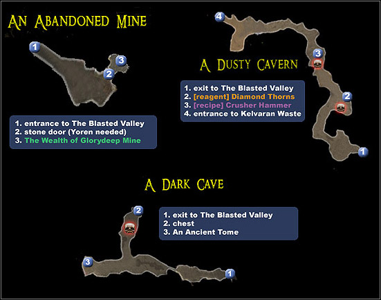 1 - An Abandoned Mine, A Dusty Cavern, A Dark Cave - Maps - Dungeon Siege II: Broken World - Game Guide and Walkthrough