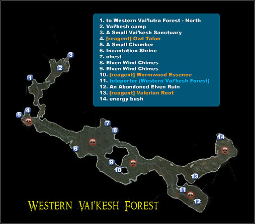 1 - Western VaiKesh Forest - Maps - Dungeon Siege II: Broken World - Game Guide and Walkthrough