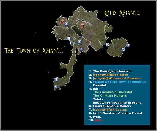 1 - The Town of AmanLu - Maps - Dungeon Siege II: Broken World - Game Guide and Walkthrough