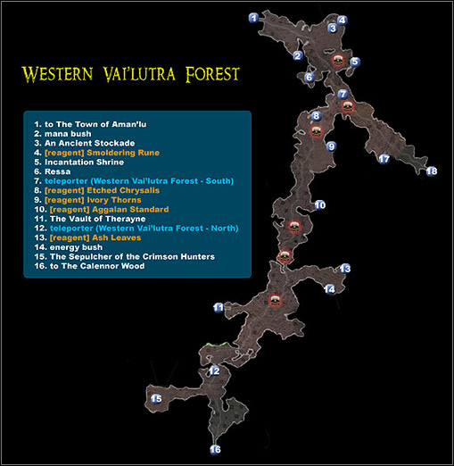 1 - Western VaiLutra Forest - Maps - Dungeon Siege II: Broken World - Game Guide and Walkthrough