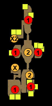X - upper floor descent - Maps - Act 2 - Dungeon Siege III - Game Guide and Walkthrough