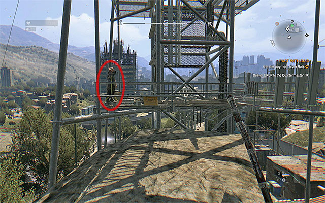 Jump onto the metal platform on the radio tower. - 6: Prodigal Son - Side quests - The Slums - Dying Light - Game Guide and Walkthrough