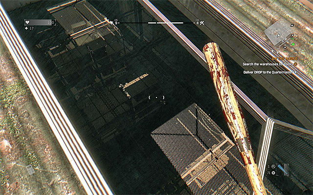 Break the glass part of the roof of the warehouse. - 11: On the Hooks - Side quests - The Slums - Dying Light - Game Guide and Walkthrough