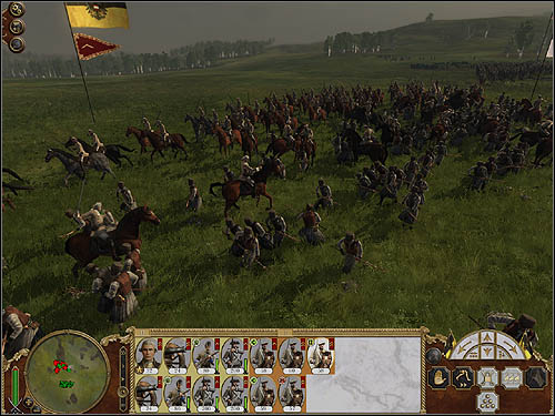 Line Infantry shoots with muskets, while Dragoons are attacking enemies from behind, shooting from the forest - Game Mechanics - Land Battles - Cavalry - part 1 - Land Battles - Empire: Total War - Game Guide and Walkthrough