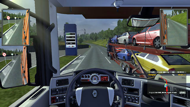 On a highway it is not a problem to overtake someone when you have two or three lanes available - Overtaking - Driving your truck - Euro Truck Simulator 2 - Game Guide and Walkthrough