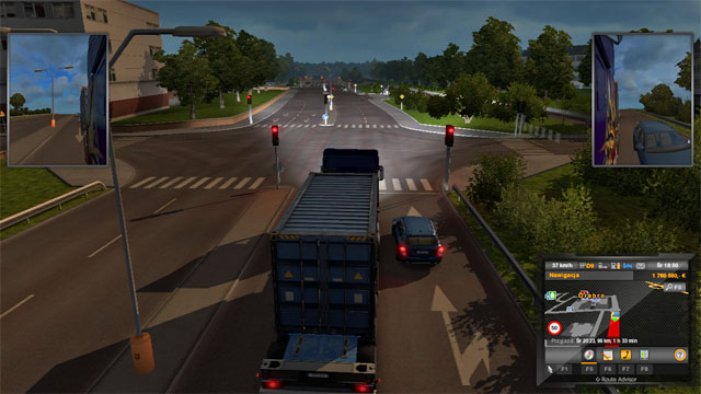 There are two dual carriageway roads with traffic lights leading to the city centre - Sweden (part 2) - Cities - Euro Truck Simulator 2: Scandinavian Expansion - Game Guide and Walkthrough