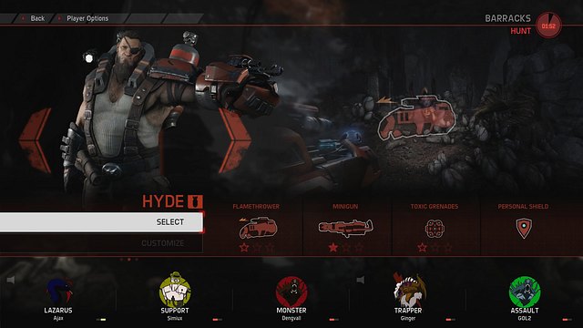 Hyde is the second character in the Assault class and you can unlock him by completing certain milestones - Assault - Hunters - Evolve - Game Guide and Walkthrough