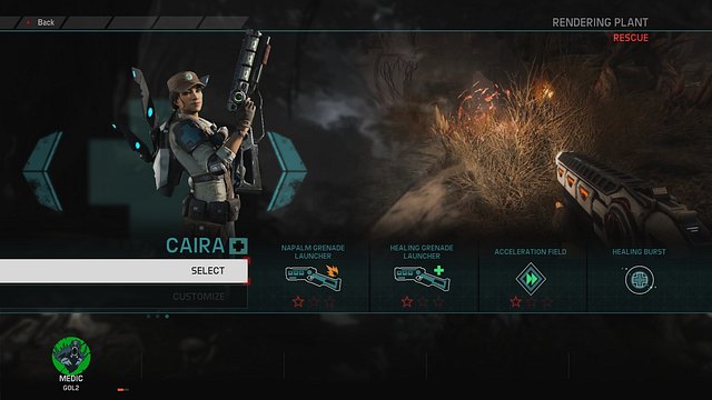 Caira is the last representative of this class in the basic version of the game - Medic - Hunters - Evolve - Game Guide and Walkthrough