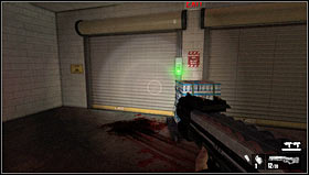 When you finish the fight the exit door [1] will be opened by some hostile soldiers - Level 03: Store - Walkthrough - F.3.A.R. - Game Guide and Walkthrough